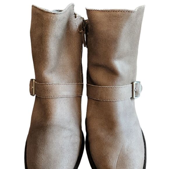 Cole Haan Taupe Suede Ankle Boots Size 8 - Picture 3 of 6